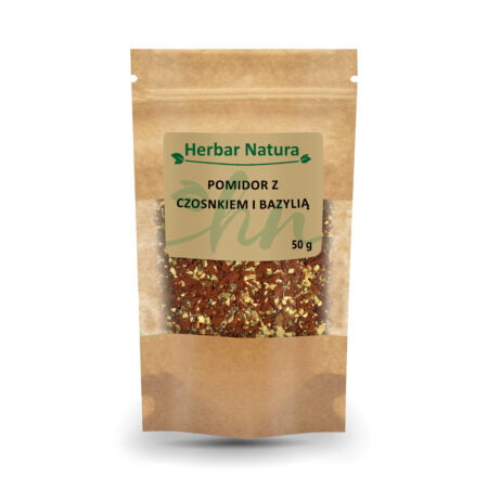 Pomidor z czosnkiem i bazylią